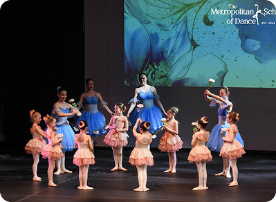 Young ballet students on stage